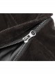 Stand-Up Collar Front Chest Flower Buckle Long Sleeve Brown Punk Twill Weft Velveteen Jacket