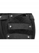 Leather Hasp Glasses Long Sleeve Black Punk Cashmere Hooded Coat