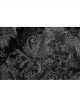 Stand-Up Collar Front Metal Decoration Long Sleeve Black Gothic Paisley Pattern Embossed Velvet Coat With Cloak