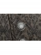 Brown Jacquard Splice Weft Velveteen Front Door Lapel Metal Button Gothic Vest