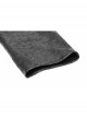 Stand-Up Collar Leather Hasp Long Sleeve Front Long Hem Black Punk Crack Knit Hooded Coat