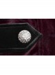 Stand-Up Collar Front Metal Button Irregular Swallow Tail Hem Wine Red Gothic Weft Velveteen Dress Coat