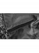 Front Chest Metal Button Long Sleeve Swallow Tail Hem Black Gothic Cashmere Coat