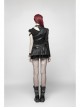 High Collar Metal Buckle Leather Strap Rivet One-Arm Black Punk Knitted Crack Accessory