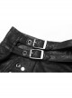 High Collar Metal Buckle Leather Strap Rivet One-Arm Black Punk Knitted Crack Accessory