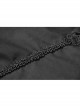 Pendant Collar Front Chest Positioning Lace Flower Bubble Sleeve Back Waist Lace-Up Black Gothic Blouse