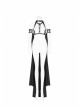 Metal Buckle Straps Arm Loop Metal Chain Black Punk Long Frill Cape