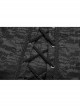 Stand-Up Collar Front Metal Retro Button Back Waist Lace-Up Rear Pendulum Dovetail Black Gothic Coat