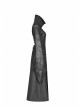 Stand-Up Collar Front Metal Zipper Flare Sleeve Sharp Corner Cuff Back Waist Lace-Up Black Three-Dimensional Bubble Jacquard Gothic Long CoatOther Accessories Are Not Include
