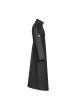Stand-Up Collar Splice Leather Armor Shape Sleeve Metal Buckle Strap Black Punk Long Coat