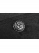 Dark Pattern Jacquard Metal Retro Button Back Waist Lace-Up Swallow Tail Hem Black Gothic Vest