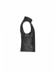 Stand-Up Collar Front Metal Zipper Shoulder Metal Buckle Leather Loop Black Punk Vest