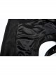 Stand-Up Collar Front Metal Zipper Shoulder Metal Buckle Leather Loop Black Punk Vest