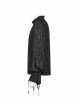 High Collar Metal Retro Button Lantern Sleeve Burrs Cuff Black Gothic Printing Shirt