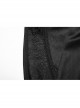 Fake Two-Piece Stand-Up Collar Front Chest Button Swallowtail Hem Black Gothic Pattern Jacquard Splice Weft Velveteen Coat