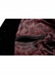 Fake Two-Piece Stand-Up Collar Front Chest Button Swallowtail Hem Black Gothic Pattern Jacquard Splice Weft Velveteen Coat