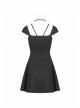 Gothic Female Elastic V-neck Strap Binding High Waist Dress