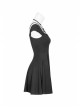 Gothic Female Elastic V-neck Strap Binding High Waist Dress