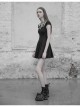 Gothic Female Elastic V-neck Strap Binding High Waist Dress