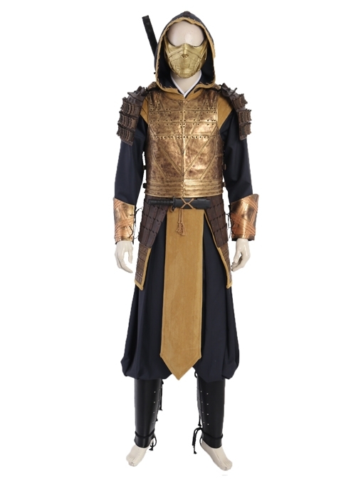 Mortal Kombat Devastation Scorpion Hanzo Hasashi Halloween Cosplay Costume Normal Version Set