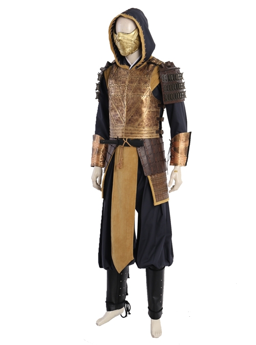 Mortal Kombat Devastation Scorpion Hanzo Hasashi Halloween Cosplay Costume Normal Version Set