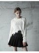 Steam Punk Female Casual Black Metal Buckle Pleated Skirt