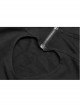 Gothic Female Black Elastic Heart Hollow Skinny Hooded Dress