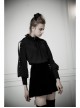 Steam Punk Female Casual Black Metal Decorated High Waist Pleated Skirt