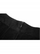 Steam Punk Female Casual Black Metal Decorated High Waist Pleated Skirt