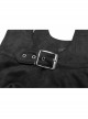 Steam Punk Female Casual Black Metal Buckle Strap Skirt