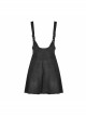 Steam Punk Female Casual Black Metal Buckle Strap Skirt