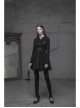 Steam Punk Female Casual Black Metal Buckle Strap Skirt