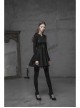 Steam Punk Female Casual Black Metal Buckle Strap Skirt