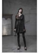 Steam Punk Female Casual Black Metal Buckle Strap Skirt