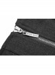 Steam Punk Female Causal Black Metal Zipper Belt Pleated Skirt
