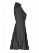 Gothic Female Dark High Waist Long Sleeve Moon Printed High Collar Dress