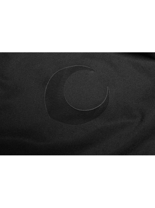 Gothic Female Dark High Waist Long Sleeve Moon Printed High Collar Dress