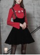 Steam Punk Female Casual Black Velvet Pleated Strap Skirt