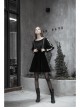 Steam Punk Female Casual Black Velvet Pleated Strap Skirt