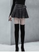Steam Punk Female PU Leather Metal Buckle Skirt