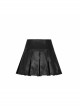 Steam Punk Female PU Leather Metal Buckle Skirt