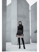 Steam Punk Female PU Leather Metal Buckle Skirt