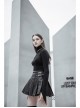 Steam Punk Female PU Leather Metal Buckle Skirt