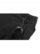 Steam Punk Female Casual Black Strap Metal Buckle Skirt