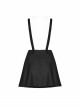 Steam Punk Female Casual Black Strap Metal Buckle Skirt