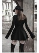 Steam Punk Female Casual Black Strap Metal Buckle Skirt