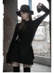 Steam Punk Female Casual Black Strap Metal Buckle Skirt