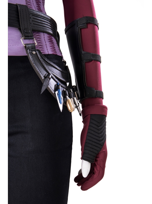 TV Drama Hawkeye Kate Bishop Purple Top Suit Halloween Cosplay Costume Set