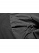 Stand-Up Collar Front Placket Asymmetrical Design Metal D-Buckle Leather Hasp Black Punk Coat