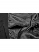 Stand-Up Collar Front Metal Button Vintage Cashew Lace Open Fork Front Hem Black Gothic Coat